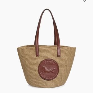 Chloe Large Horse Medal Basket Tote Bag